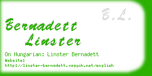 bernadett linster business card